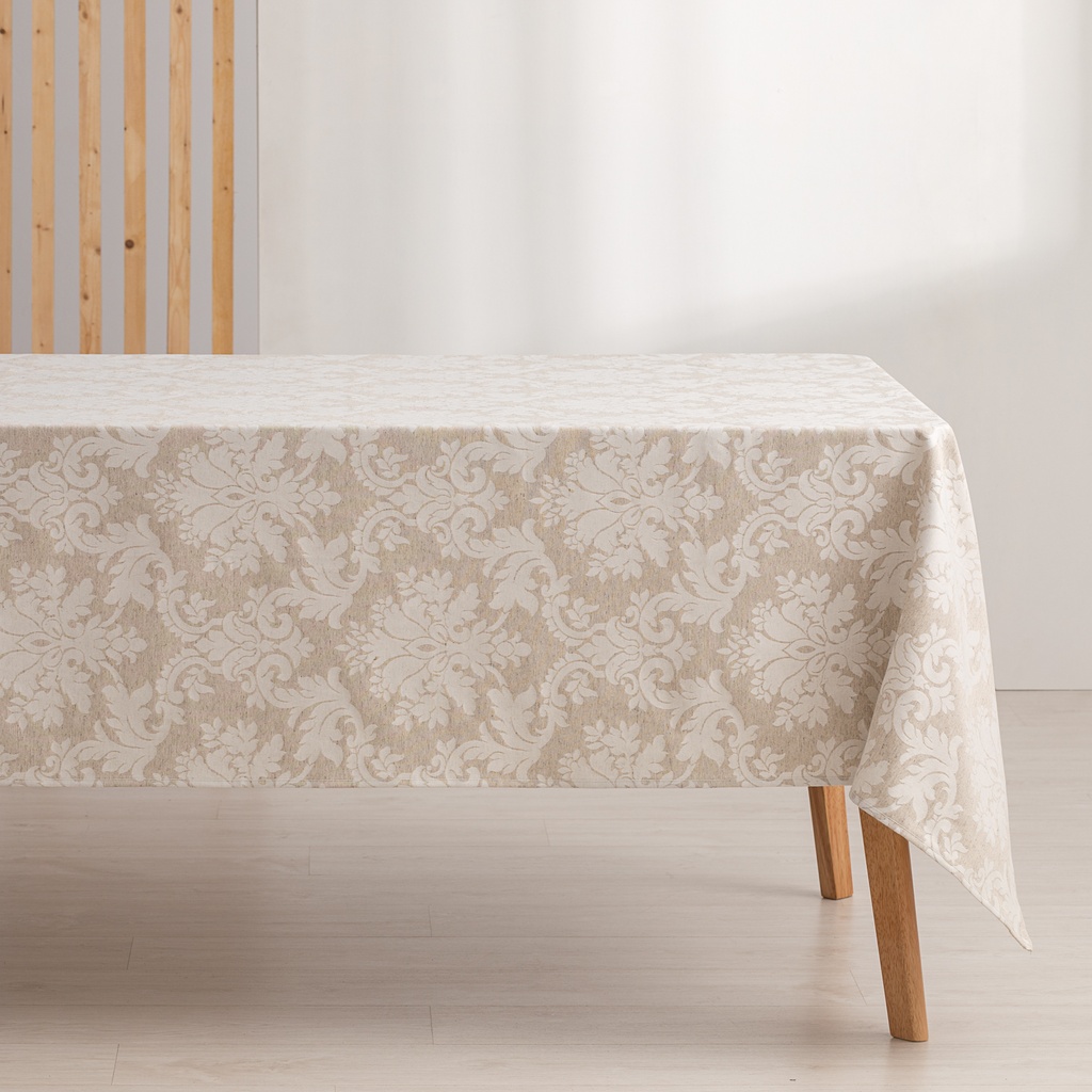 Mantel antimanchas jacquard Dama