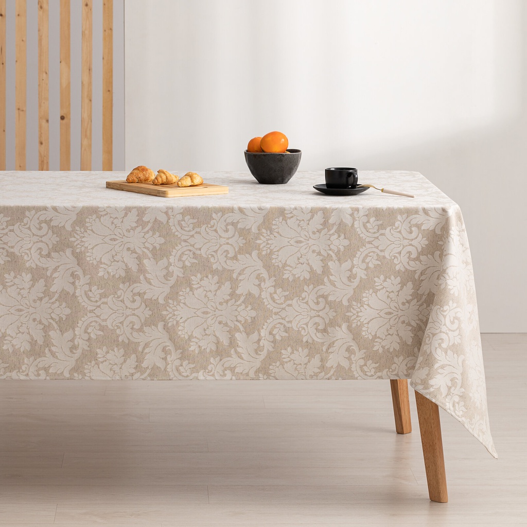 Mantel antimanchas jacquard Dama