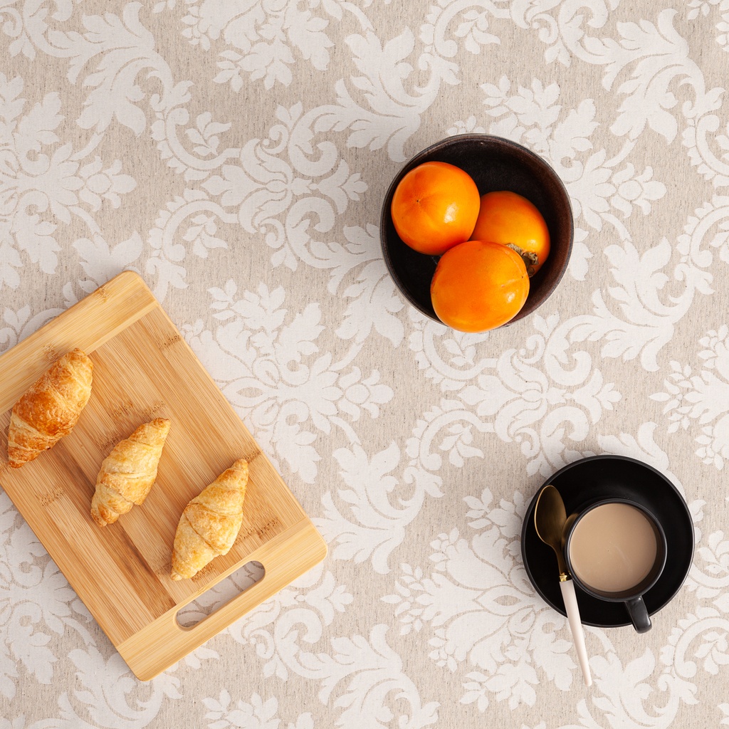 Mantel antimanchas jacquard Dama