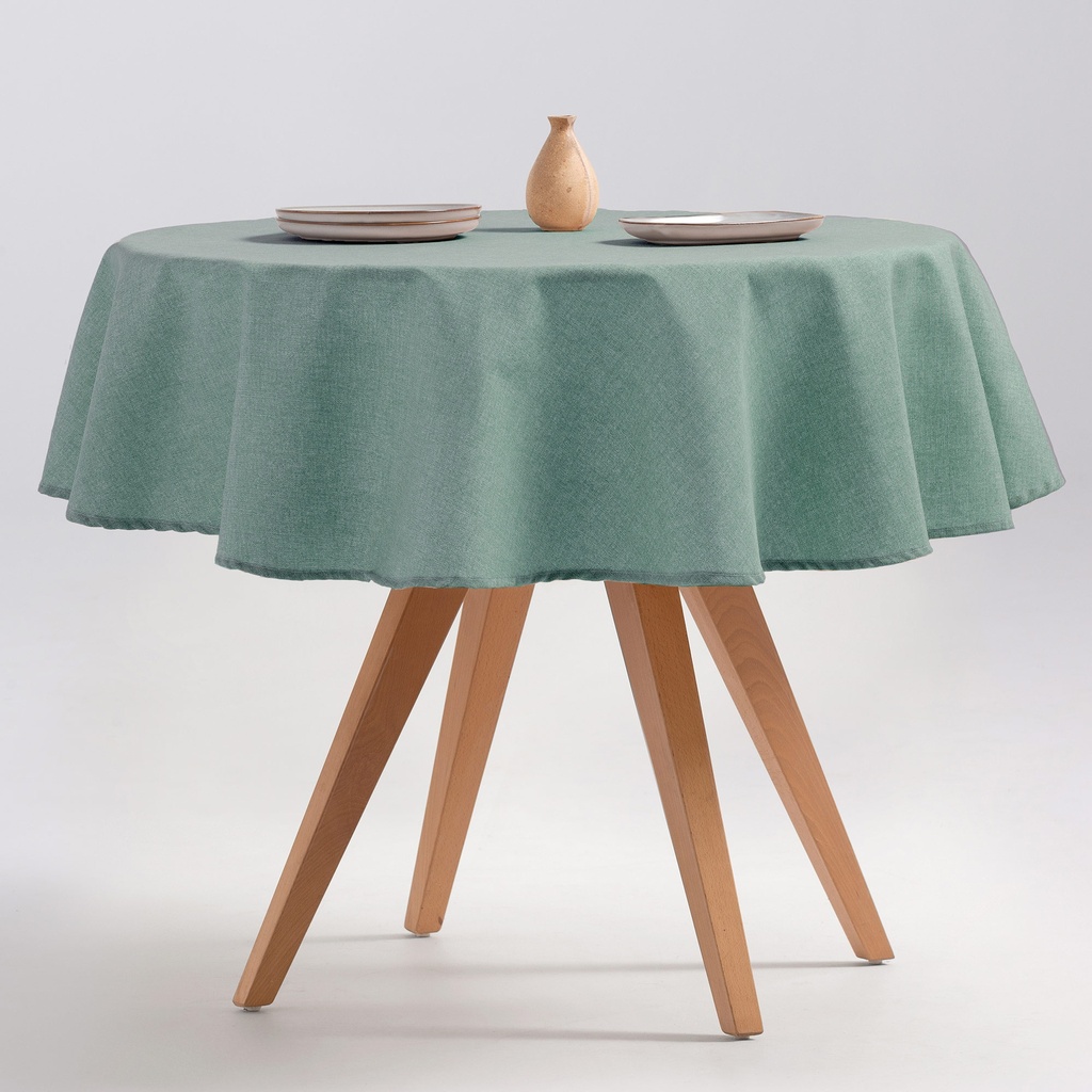 MANTEL REDONDO INDIRA ANTIMANCHAS