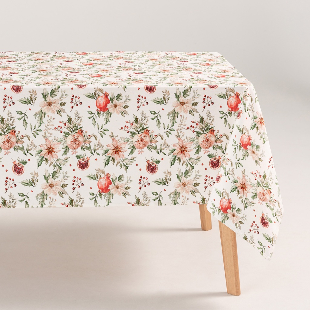 MANTEL NAVIDAD ANTIMANCHAS ALGODÓN