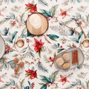 MANTEL NAVIDAD ANTIMANCHAS ALGODÓN