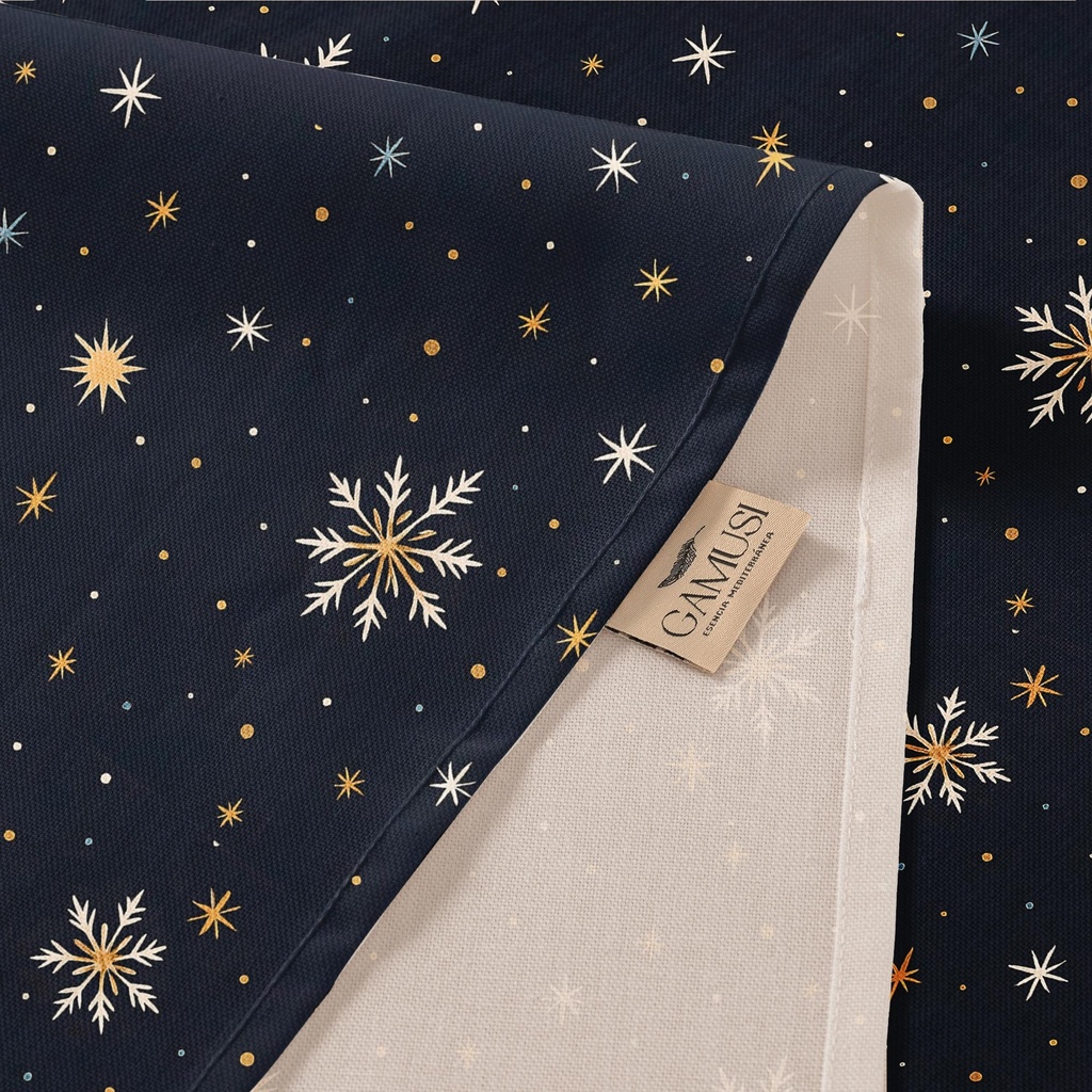 MANTEL NAVIDAD ANTIMANCHAS ALGODÓN