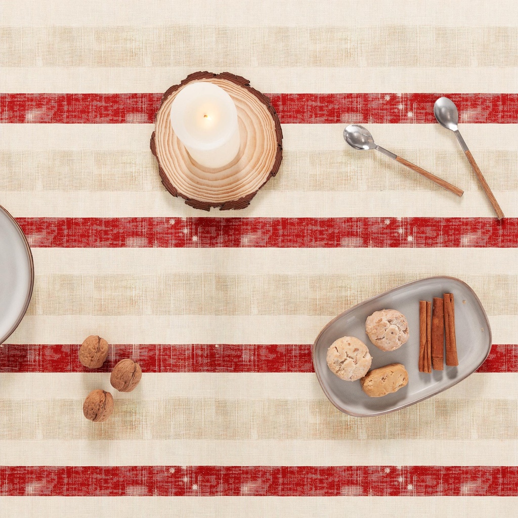 MANTEL NAVIDAD ANTIMANCHAS ALGODÓN