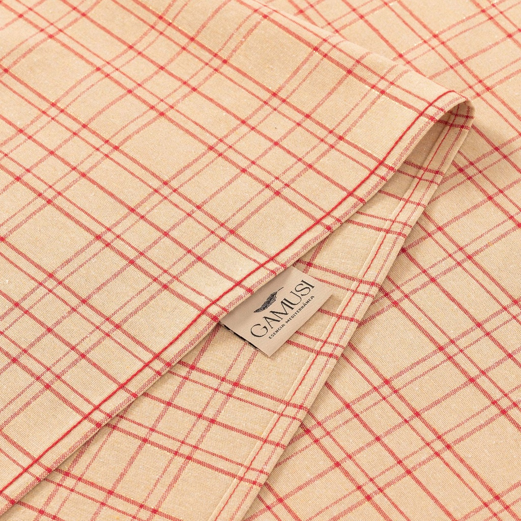 Pack 6 Servilletas Navidad Cuadros Check 45x45cm