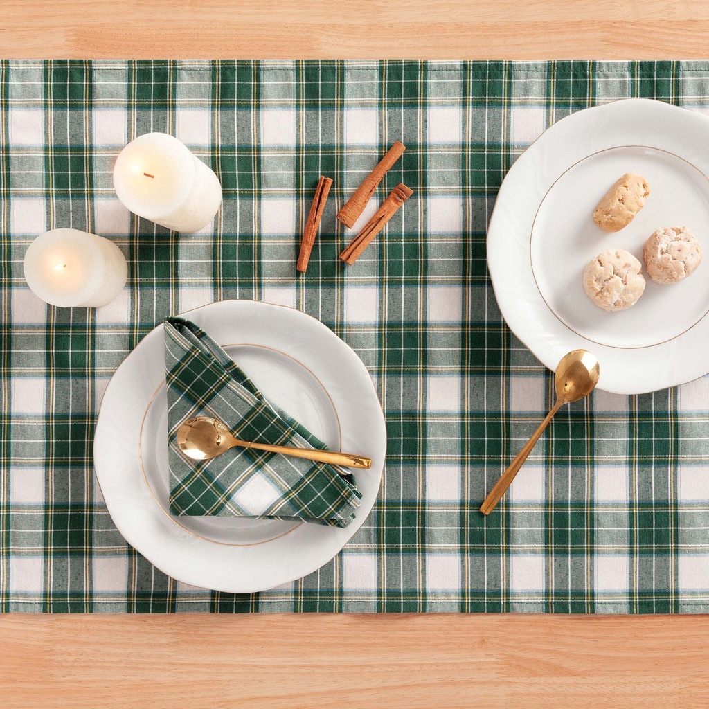 Pack 6 Servilletas Navidad Cuadros Check 45x45cm