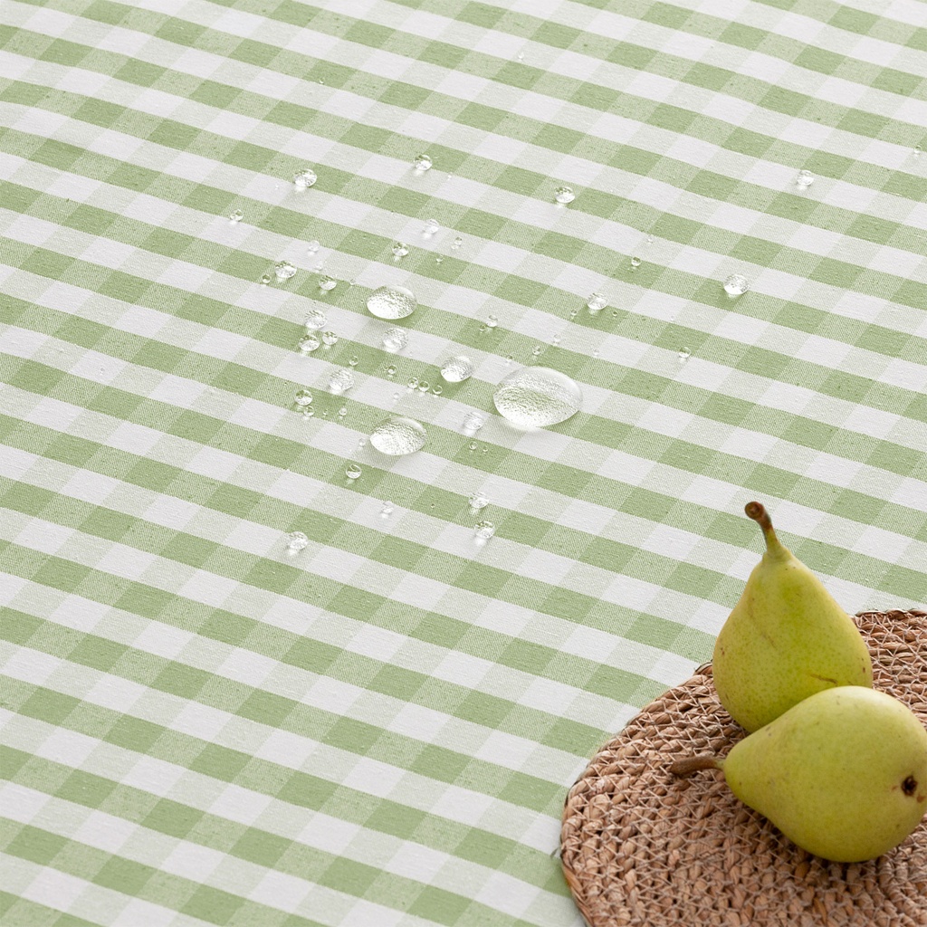 Mantel antimanchas redondo vichy 160x160 cm