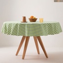 Mantel antimanchas redondo vichy 160x160 cm
