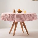 Mantel antimanchas redondo vichy 160x160 cm