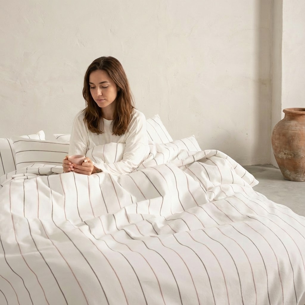 FUNDA NÓRDICA TEJIDA JACQUARD ALGODÓN