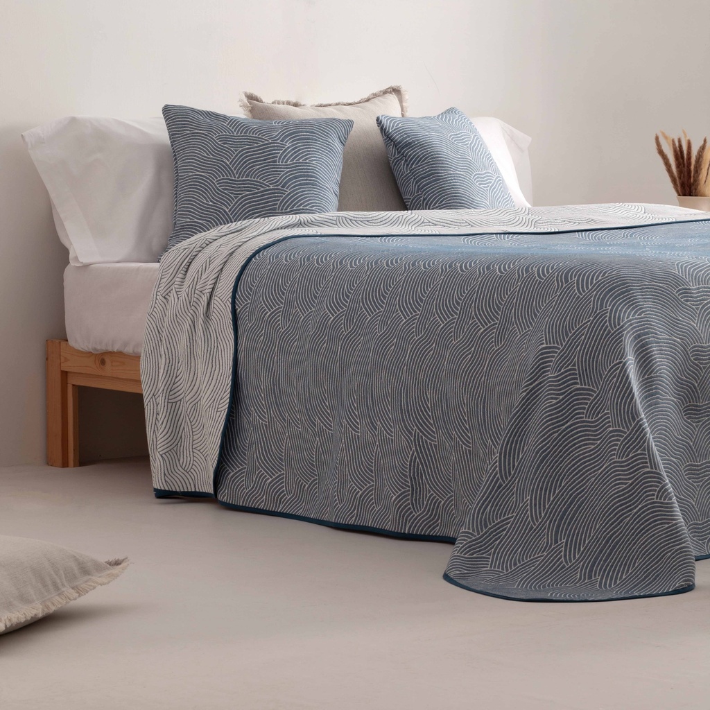 Colcha ligera Marea jacquard