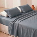 JUEGO DE SÁBANAS 100% ALGODÓN AZUL