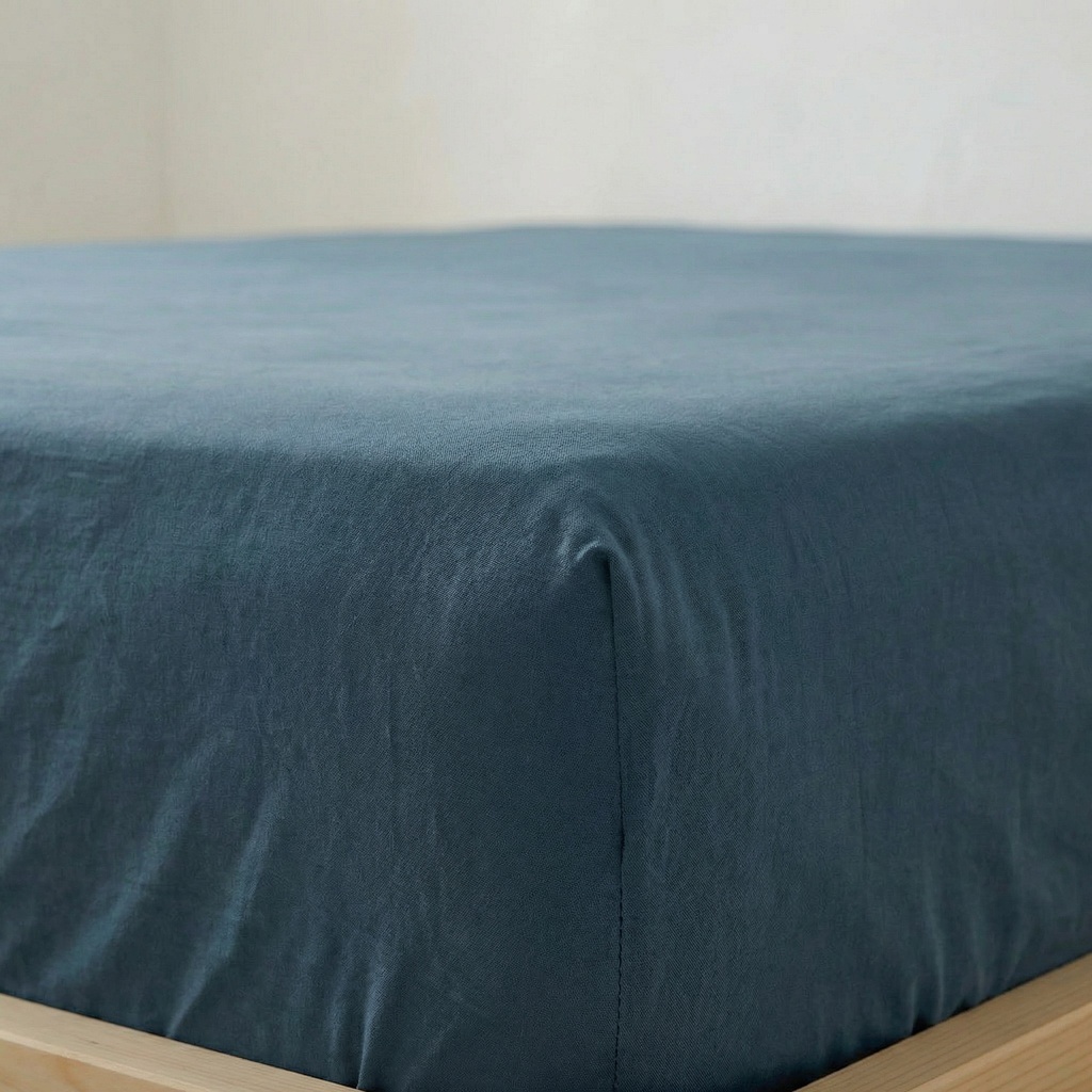 SÁBANA BAJERA 100% ALGODÓN AZUL