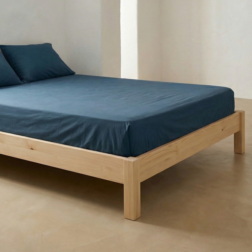 SÁBANA BAJERA 100% ALGODÓN AZUL