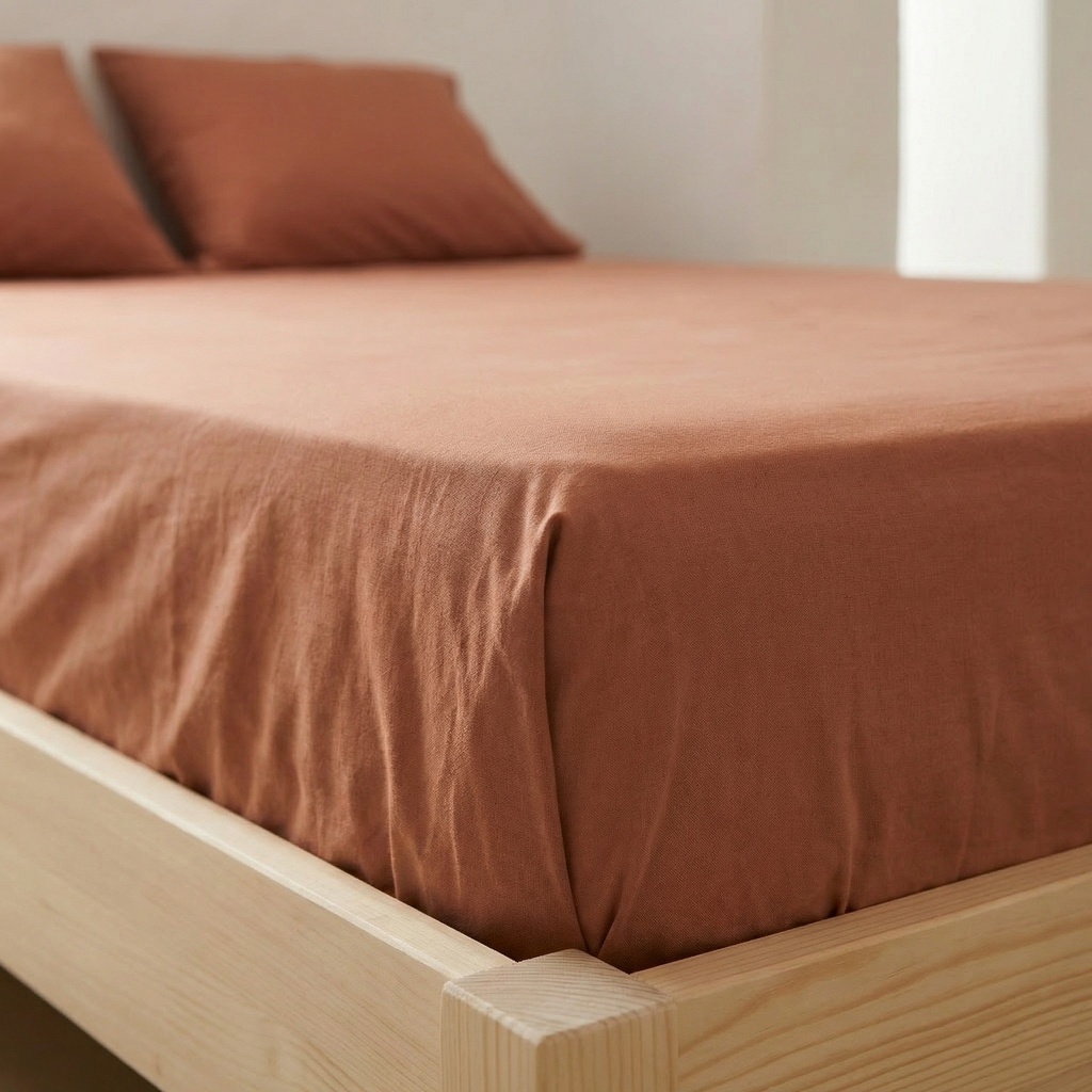 SÁBANA BAJERA 100% ALGODÓN TEJA
