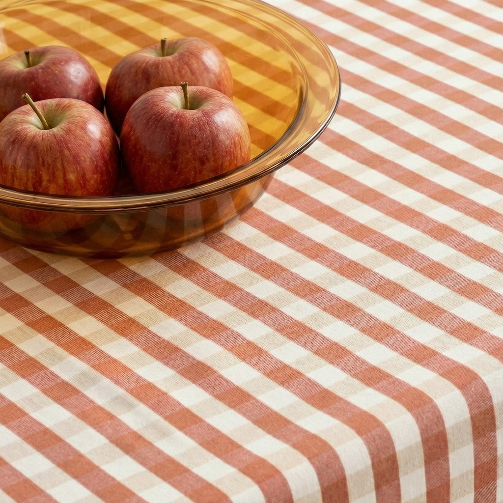 MANTEL VICHY ANTIMANCHAS ALGODÓN MAVY