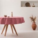 MANTEL REDONDO ANTIMANCHAS VICHY