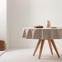 MANTEL REDONDO ANTIMANCHAS VICHY