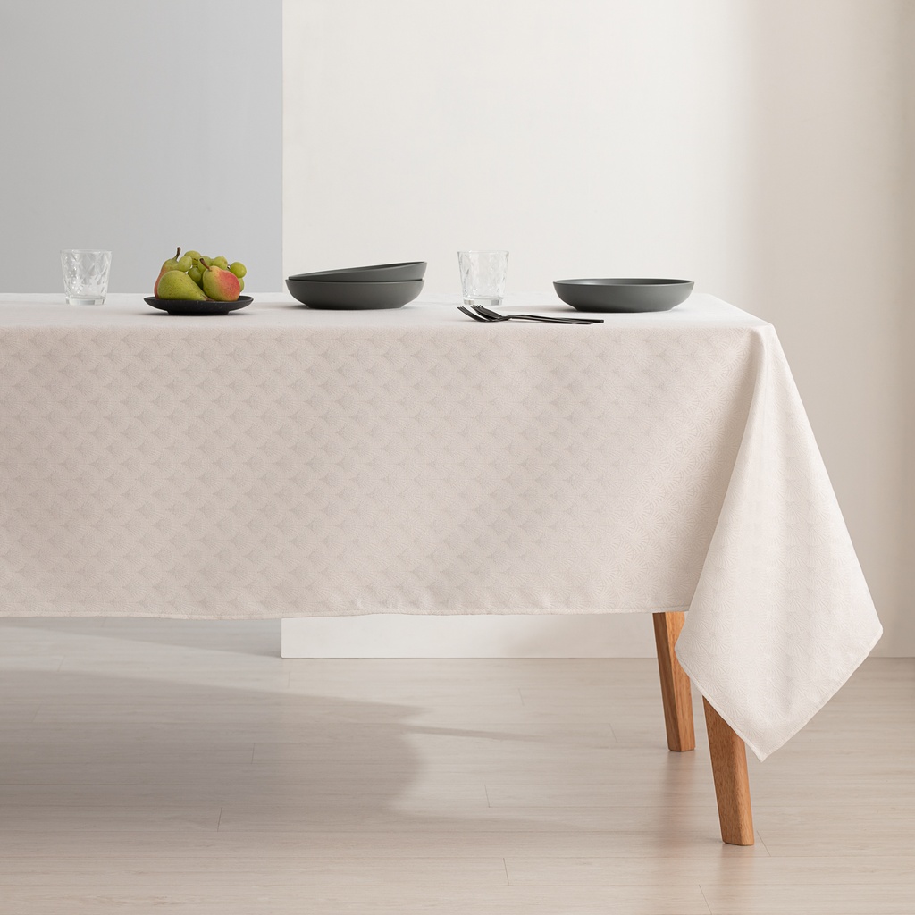 Mantel antimanchas lurex jacquard Refin