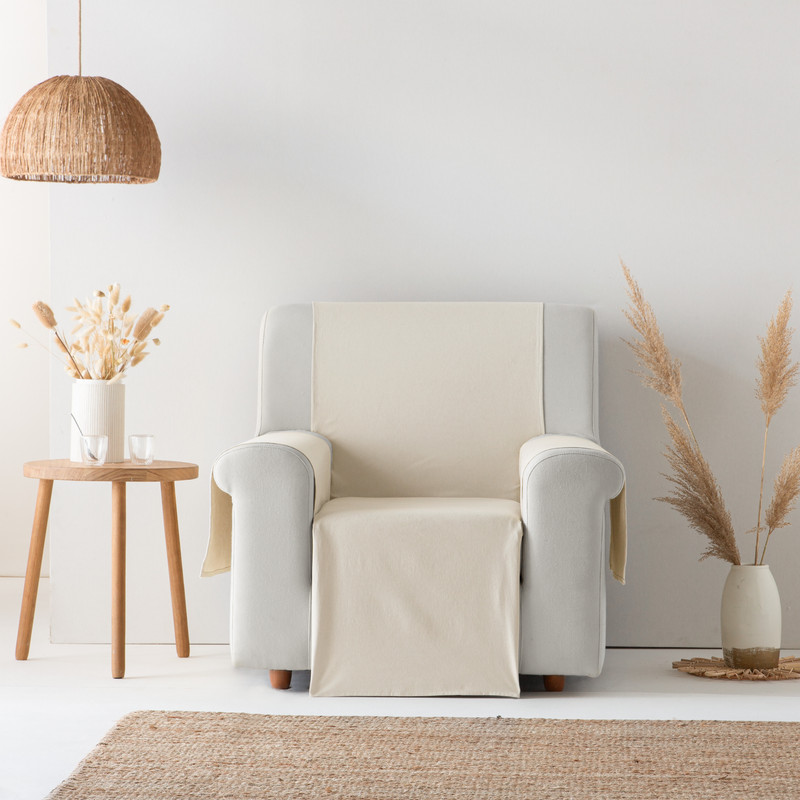 [CSACRUDO1PZ] Cubre Sofa Alicante Algodón (Crudo, 1 plaza)