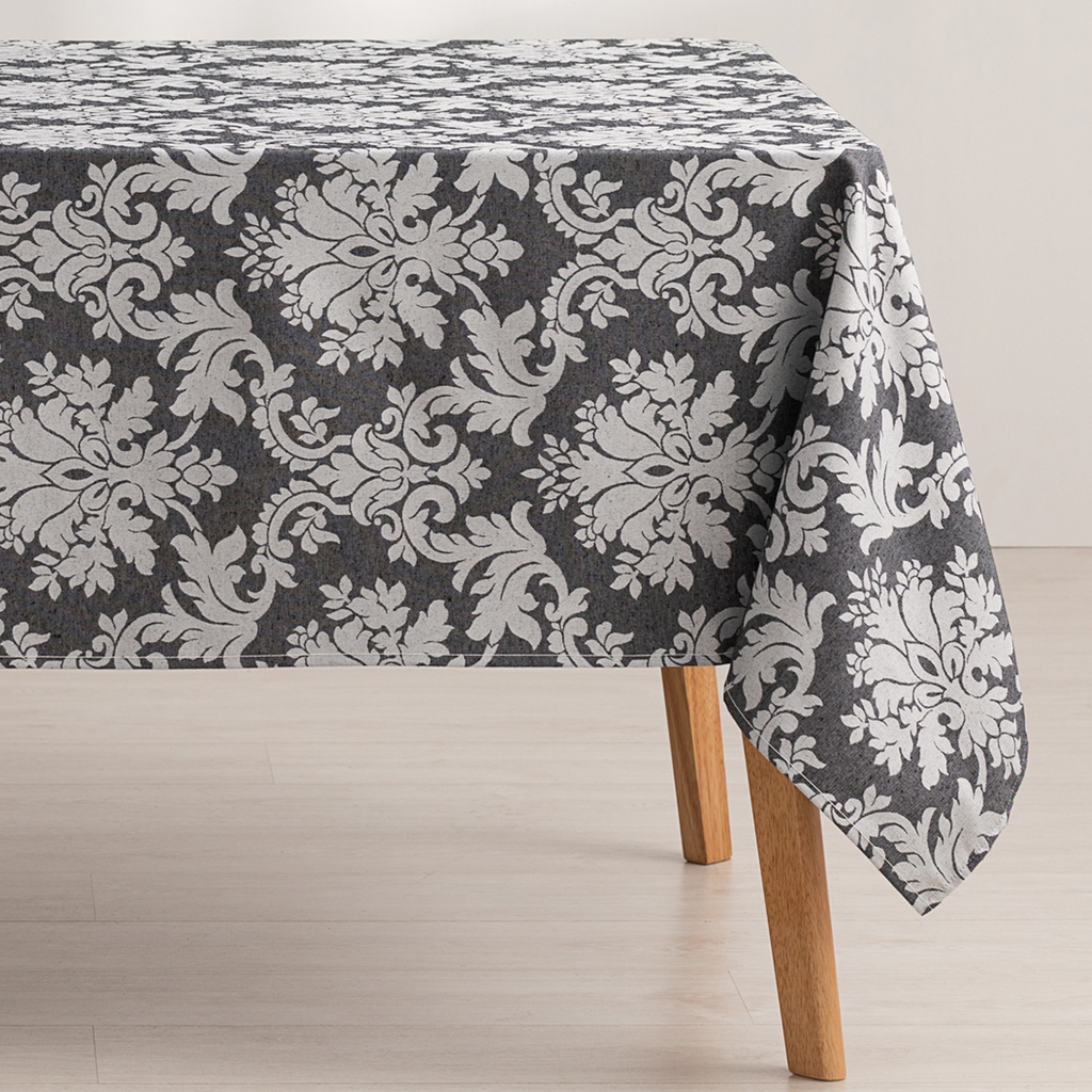 [MAJQDA100-AN] Mantel antimanchas jacquard Dama (Antracita, 140x100 cm)