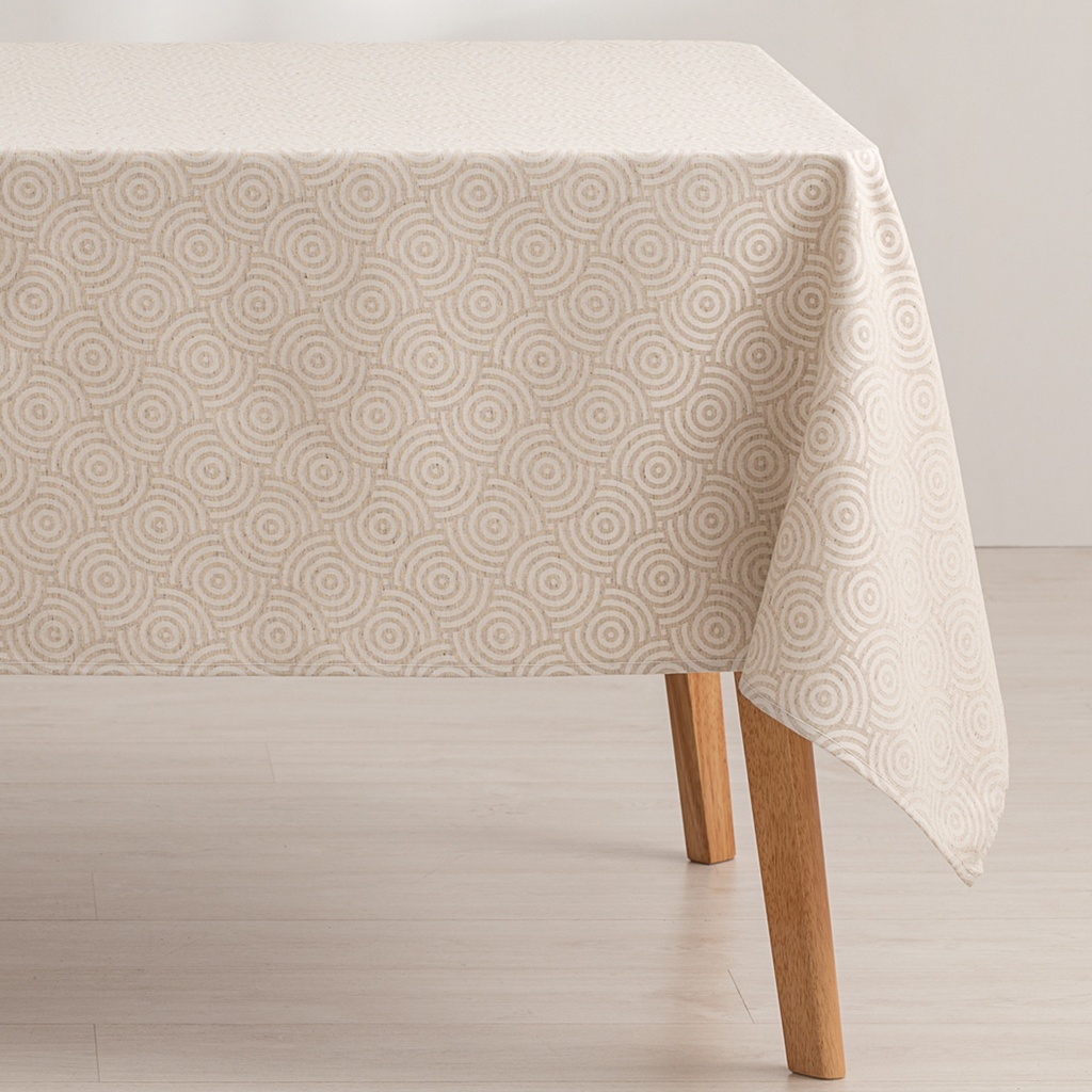 [MAJQRI100-NE] Mantel antimanchas jacquard Ring (Negro, 140x100 cm)