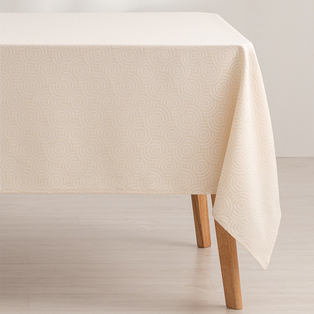 [MAJQRI100-CR] Mantel antimanchas jacquard Ring (Crudo, 140x100 cm)