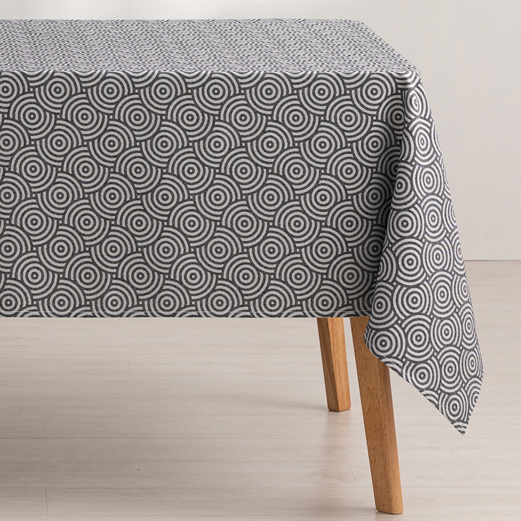 [MAJQRI100-AN] Mantel antimanchas jacquard Ring (Antracita, 140x100 cm)