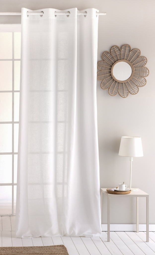 Cortina lisa lino con ojales 140x270 cm
