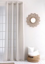 Cortina lisa lino con ojales 140x270 cm