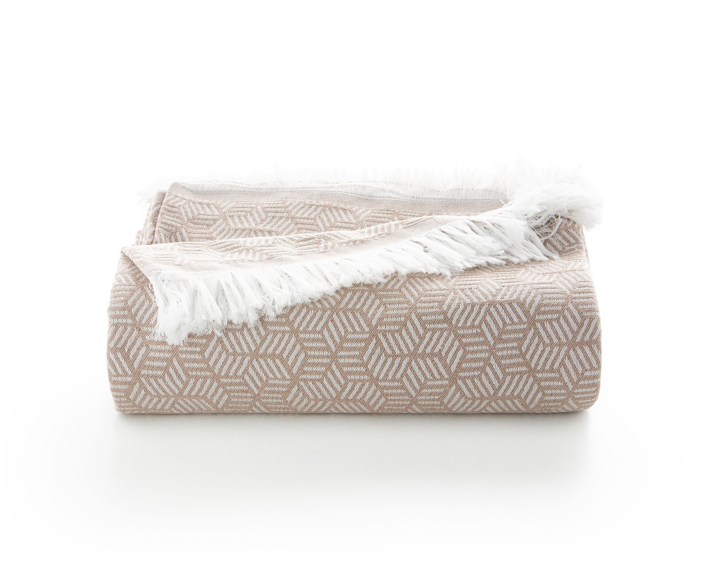 [PLGEO180-BE] Plaid multiusos Geo (Beige, 140x180 cm)