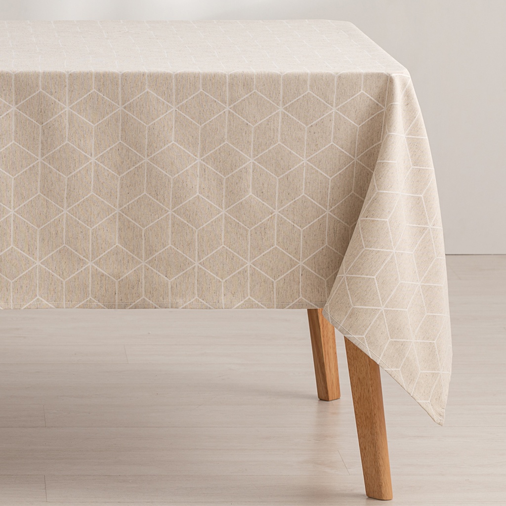 [LILIR100] Mantel antimanchas jacquard Line (Lino, 140x100 cm)