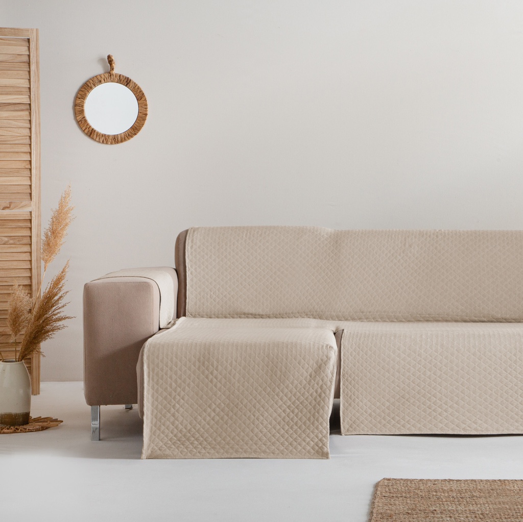 [CSTRIVCHIZ200-LI] Cubre Sofa Trivial (Lino, Chaise Longue 200 izquierdo)