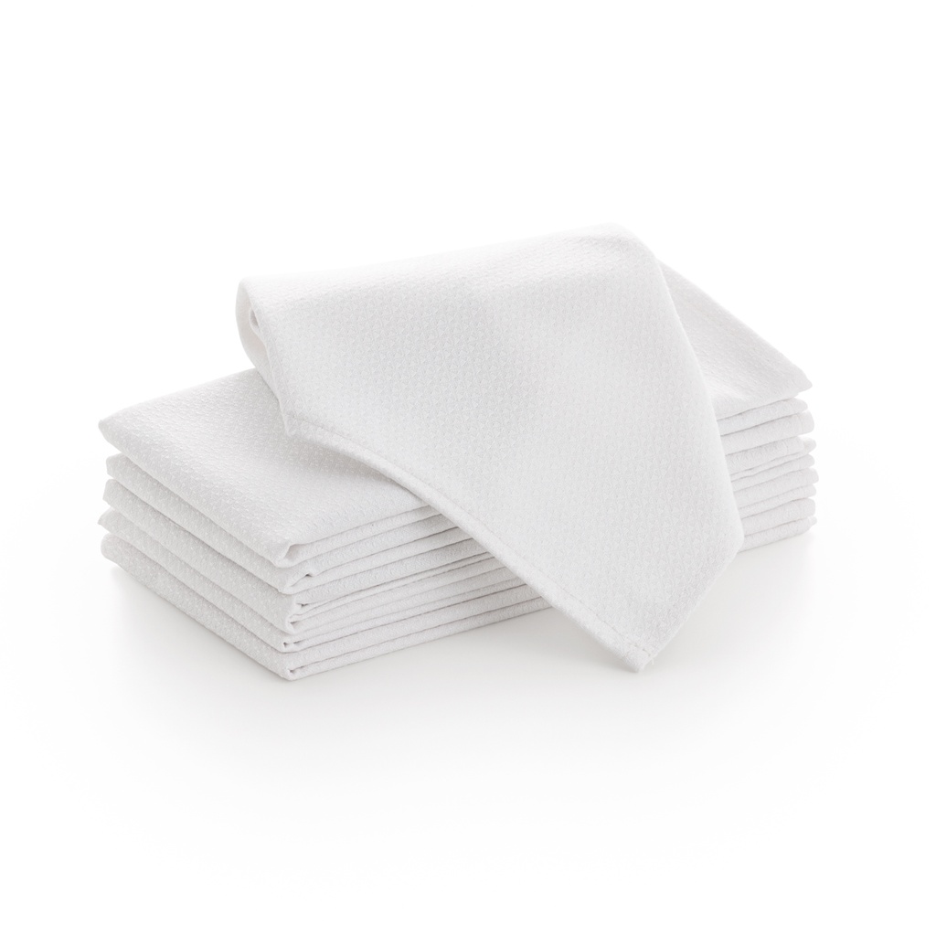 [SERR6BL] Pack 6 servilletas satén Rubi 45x45 cm (Blanco)