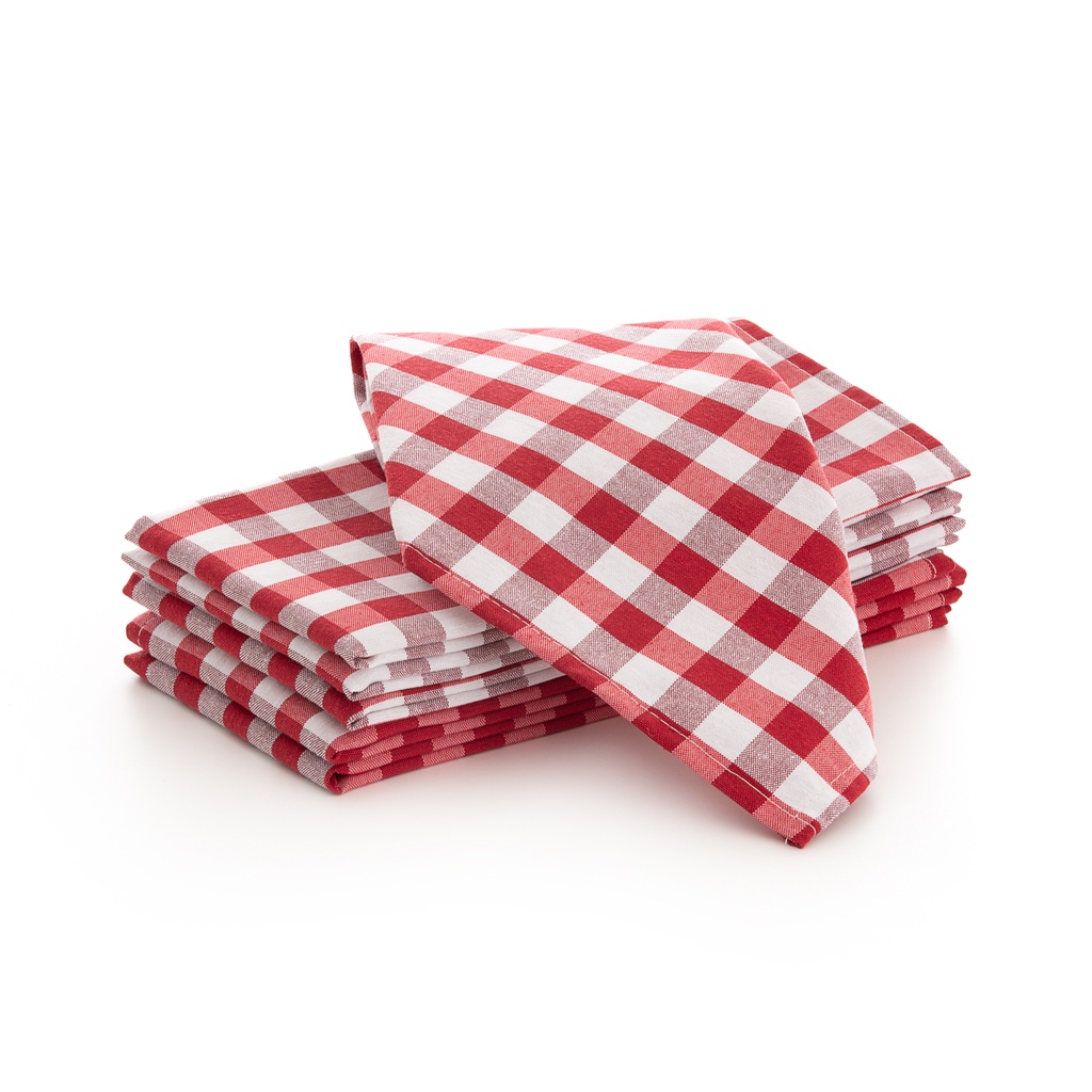 Pack 6 servilletas Vichy 45x45 cm