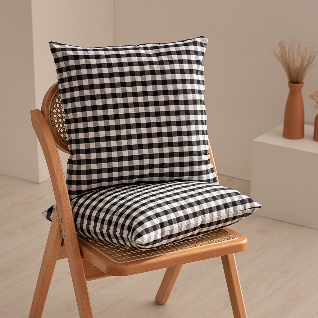 Pack 2 fundas cojín Vichy 45x45 cm