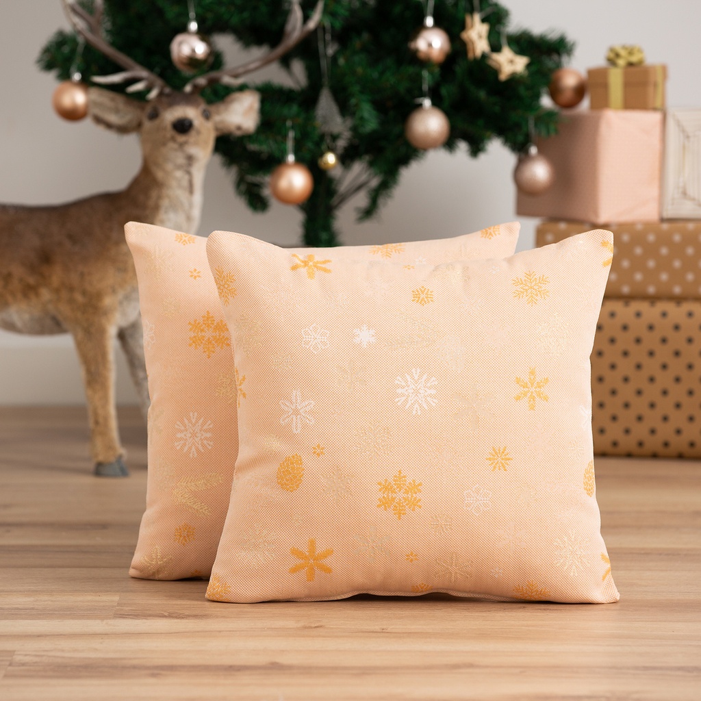 Pack 2 Fundas de Cojín Jacquard Navidad Flake 45x45cm