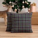 Pack 2 Fundas de Cojín Jacquard Navidad Check 45x45cm