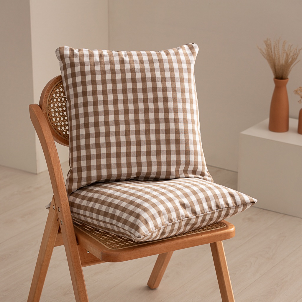 Pack 2 fundas cojín Vichy 45x45 cm