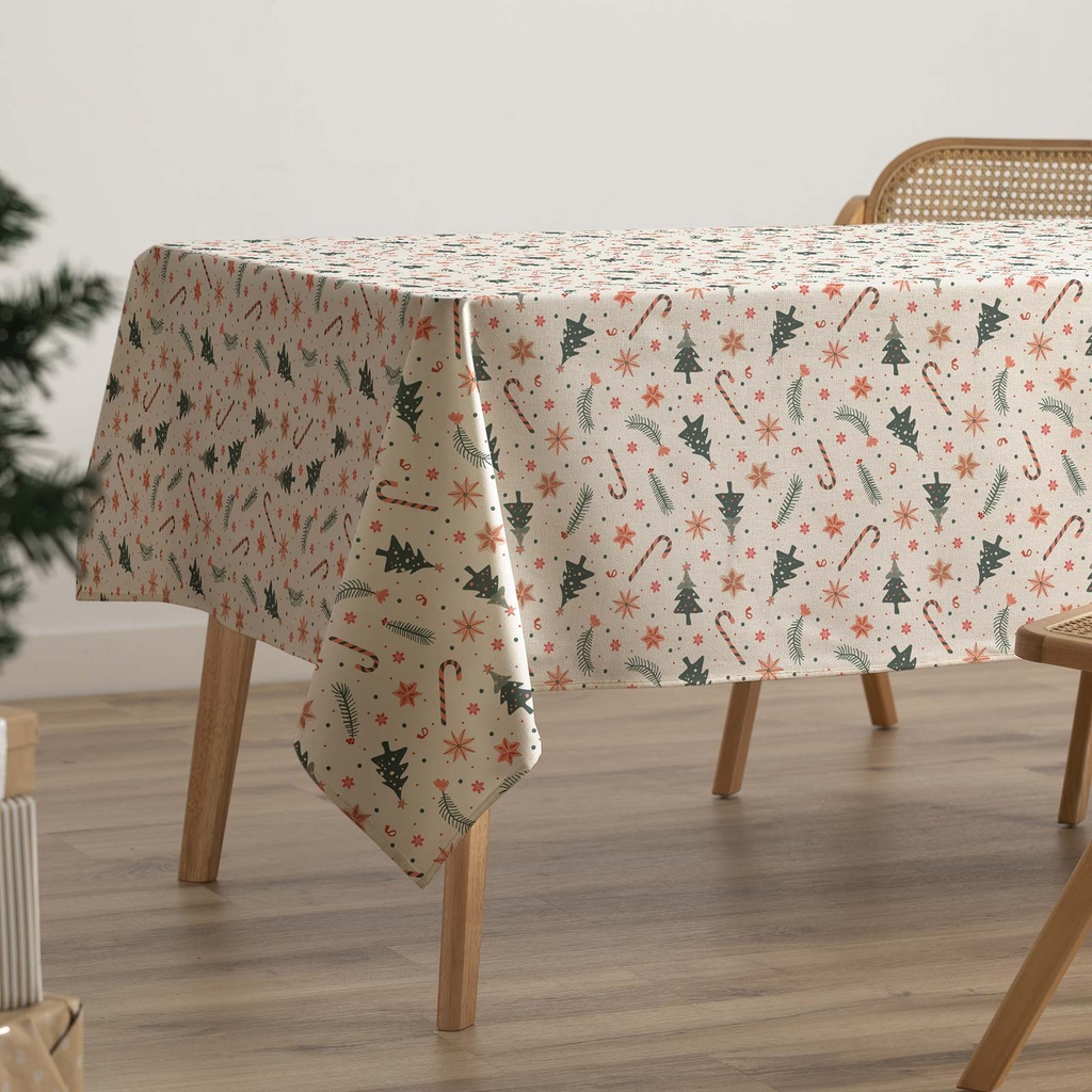 Mantel Navidad Antimanchas Reed