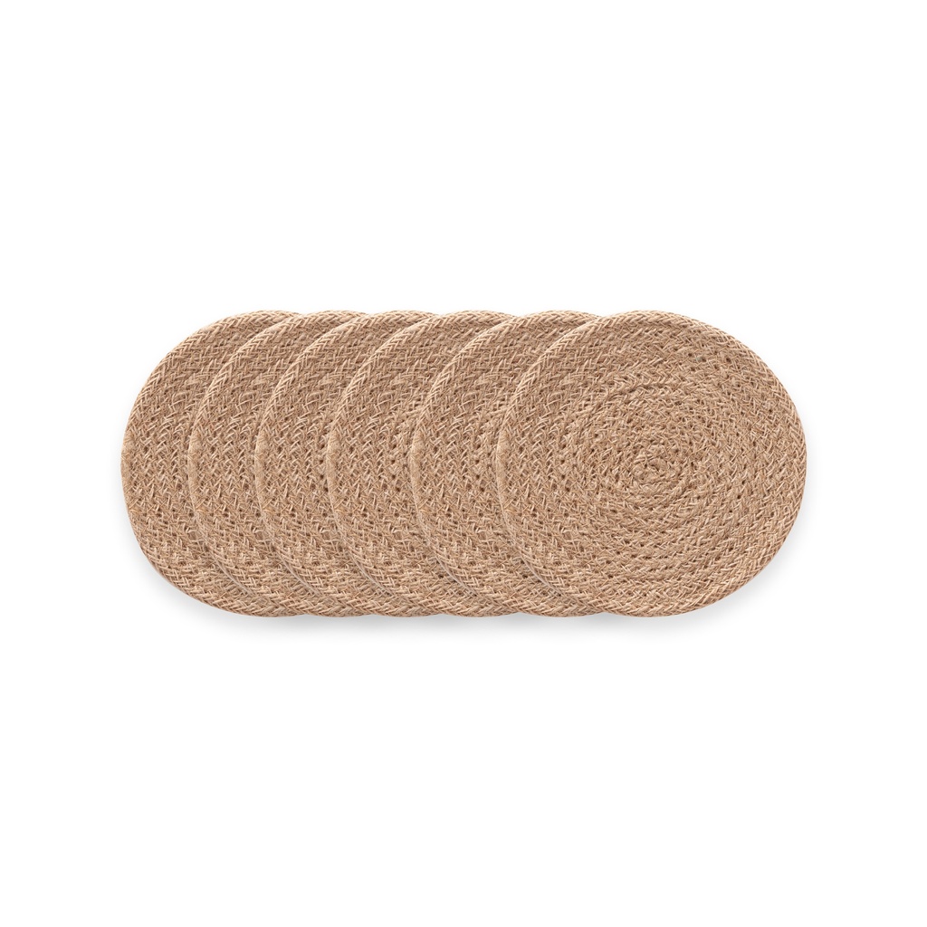 [SALVYUT10-6] Pack Salvamantel Yute Araya (10x10 cm, 6)