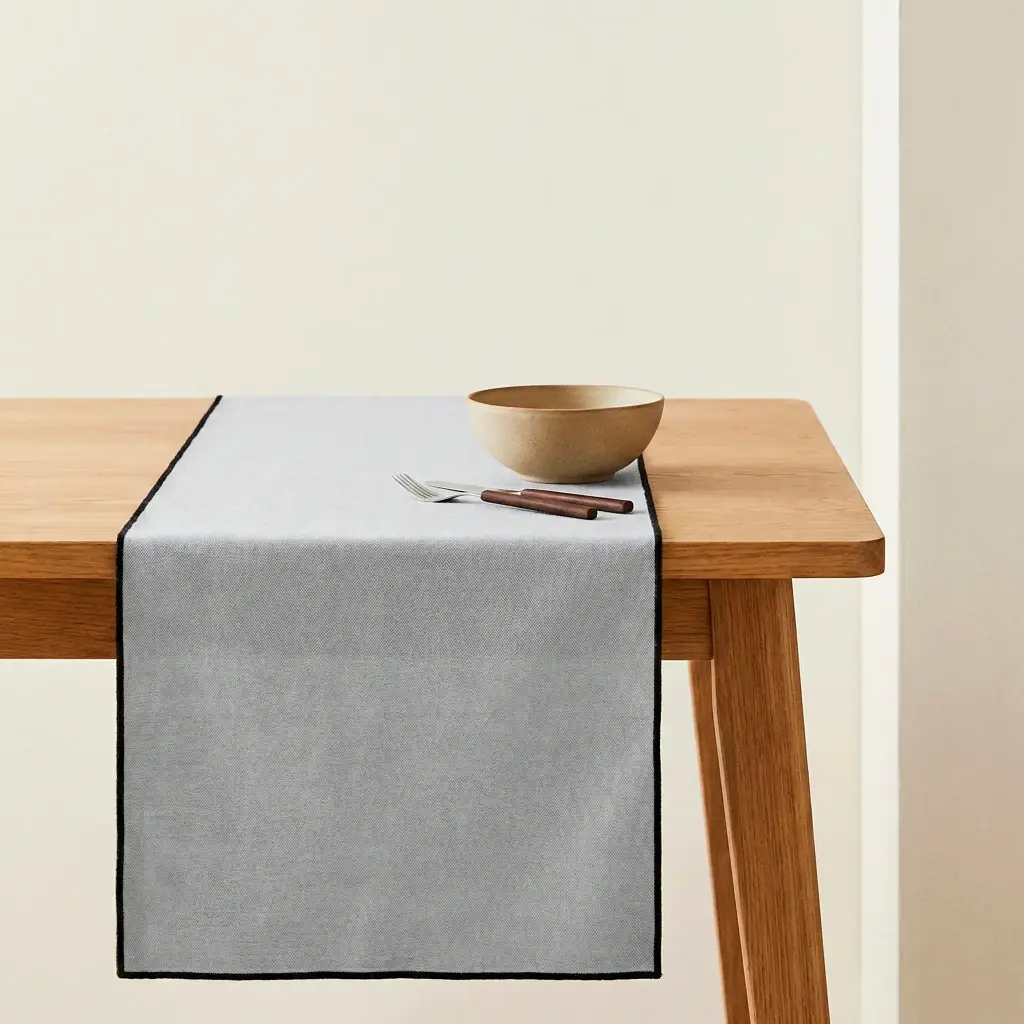 [CAMSABGRCL] Camino de mesa liso 100% algodón 45x150 cm (Gris Claro)