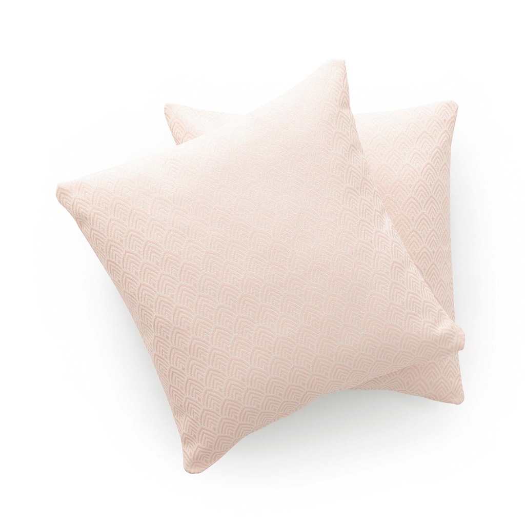 [FC2TRIOVRo] Pack 2 Fundas Cojín Jacquard TRIOVA (Rosa)