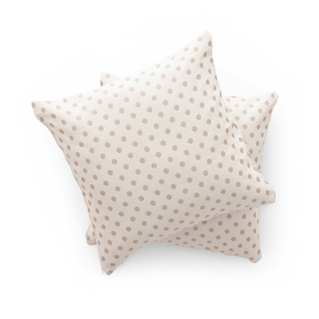 [FC2ORBIBE] Pack 2 Fundas Cojín Jacquard ORBI (Beige)