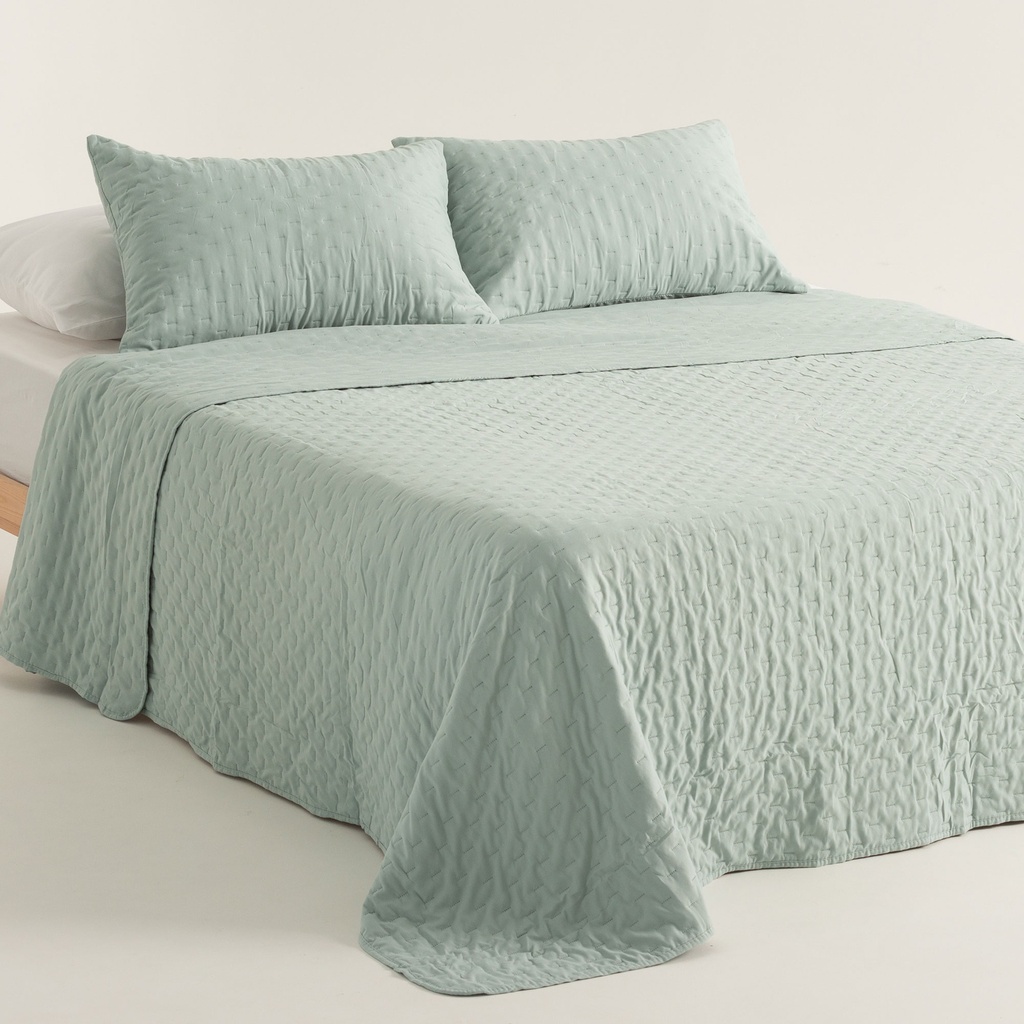 [COLNARAAG-180] Colcha Nara acolchada (Agua Marina, Cama 80/90 - 180x270 cm + 50x70 cm)