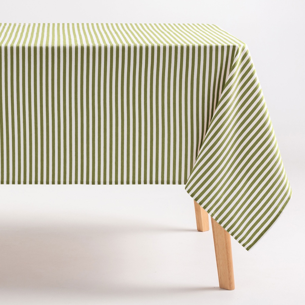[MRARENVE-100] Mantel Antimanchas Rayas Arenza (Verde, 160x100 cm)