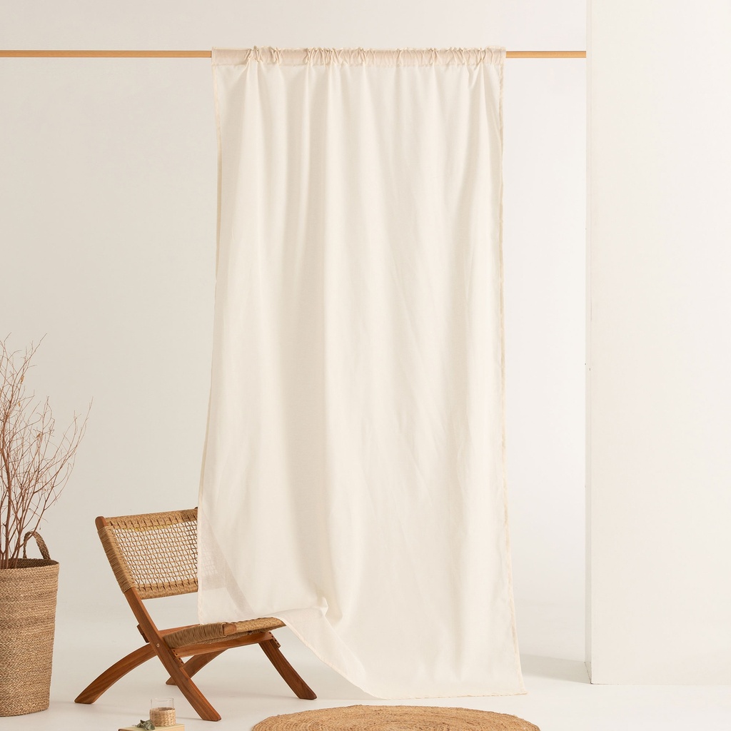 [VISDUCR-150] Visillo liso translucido cinta Duna (Crudo)