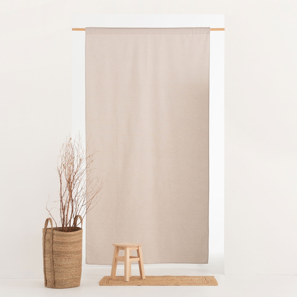 [CORAURPI-140] Cortina lisa translucida con cinta Aurora (Piedra)