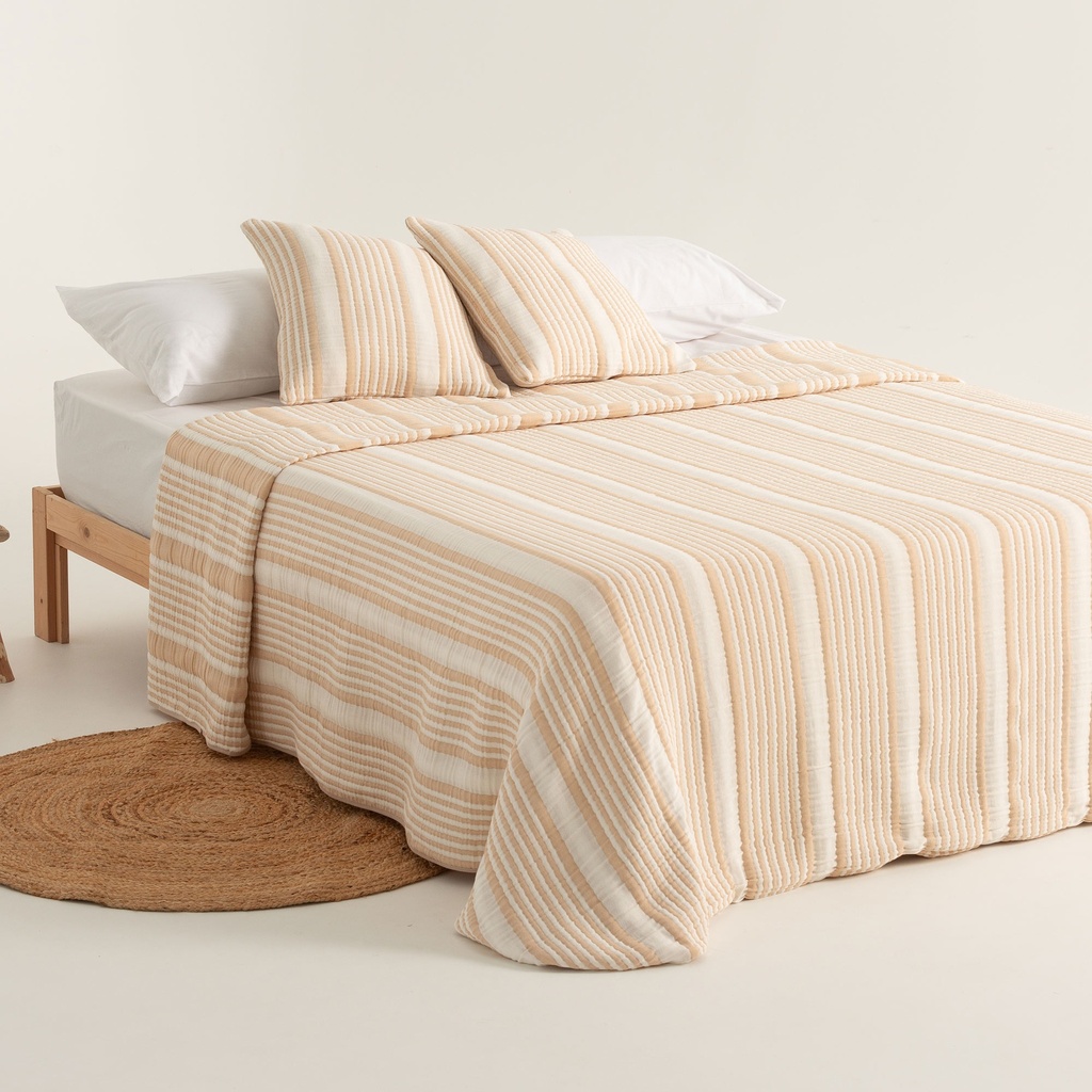 Colcha Jacquard Rayas Algodón OSLO