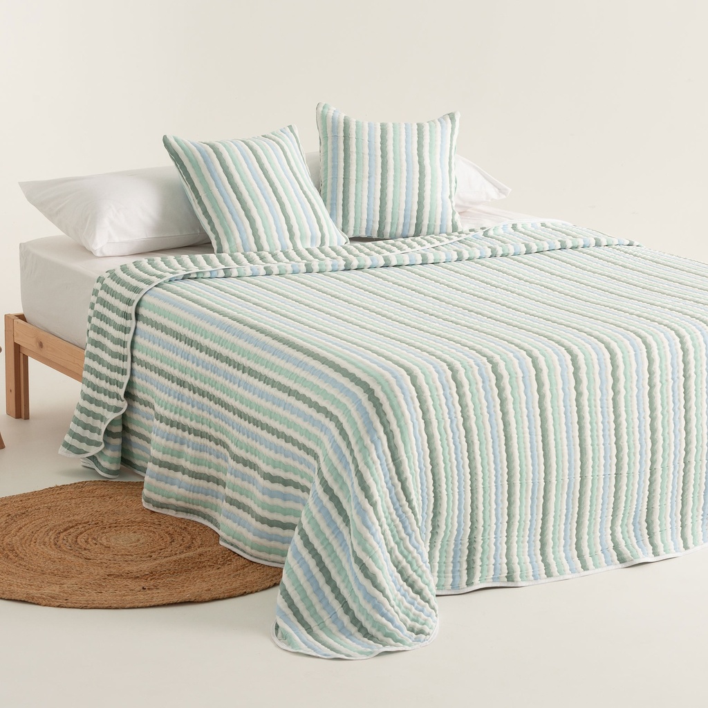Colcha Jacquard Rayas Algodón SELMA